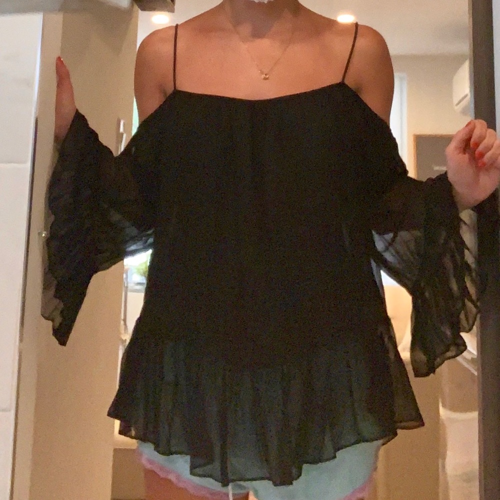 Zara Trafaluc Exposed Shoulder Top